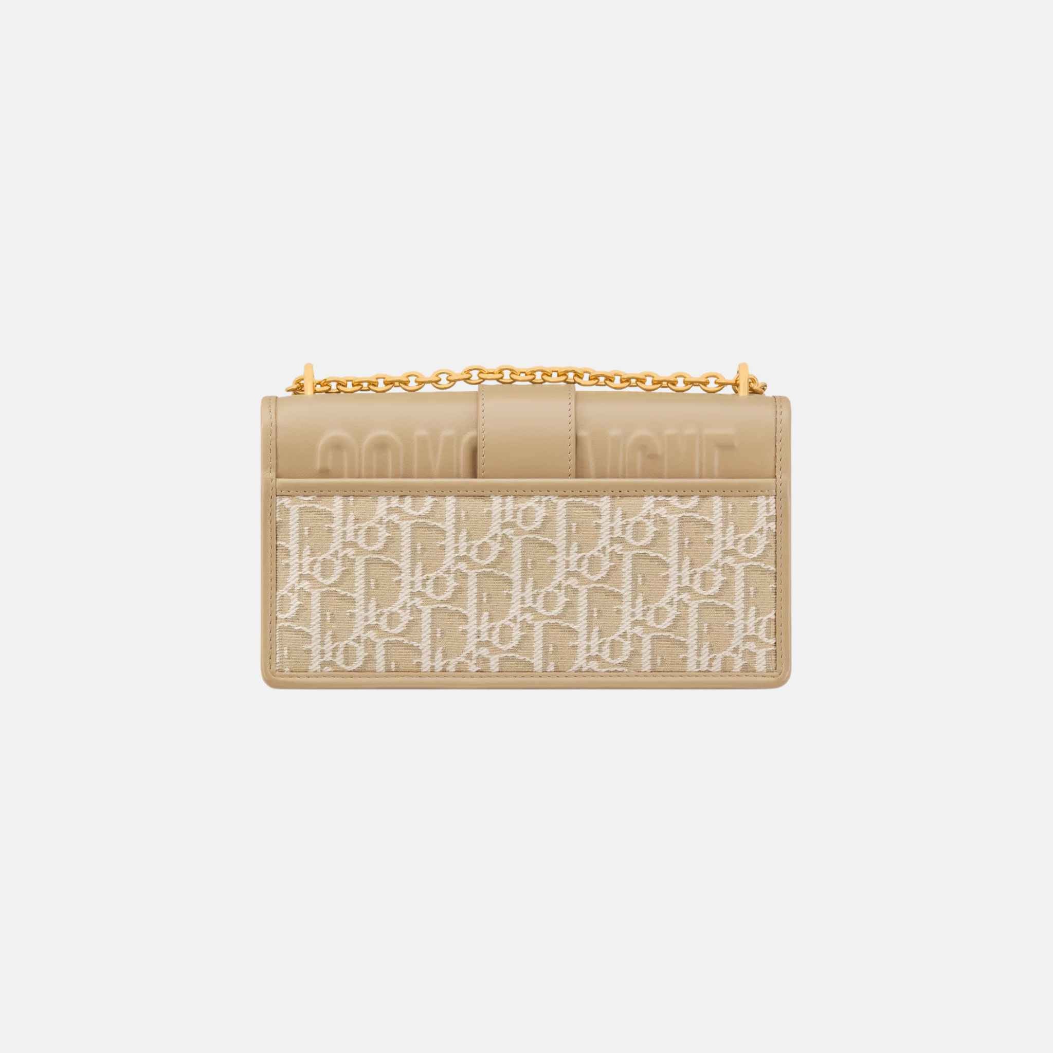 30 Montaigne East West Bag With Chain Jacquard Smooth Calfskin