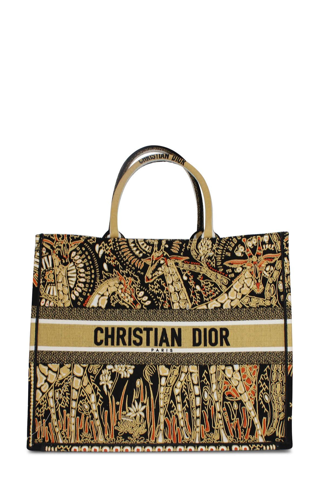 Embroidered Book Tote Animals Giraffe