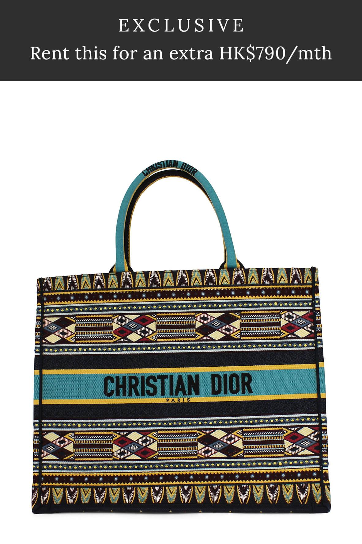 Embroidered Book Tote Green Multi