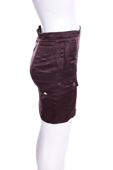 Roberto Cavalli Brown Mini Skirt SZ 40