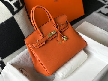 HM Birkin Orange Togo Gold Hardware Bag For Womtlm, Handbags, Shoulder Bags 30cm/12in