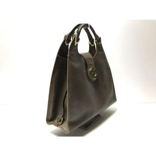 Gucci Bag Shoulder Structured Top Handle Browngold Gg