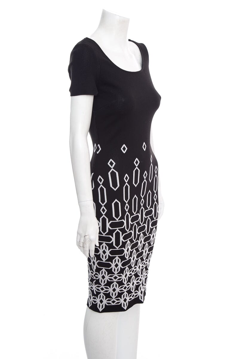 St. John Black Short Sleeve Dress SZ 2 NWT