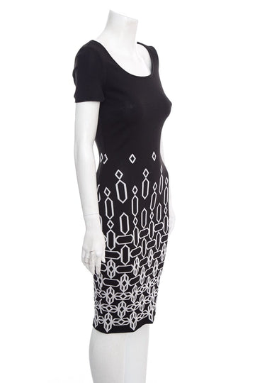 St. John Black Short Sleeve Dress SZ 2 NWT