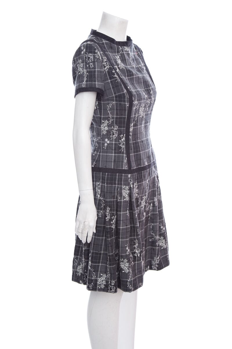 Peggy Jennings Grey Plaid Dress SZ S NWT