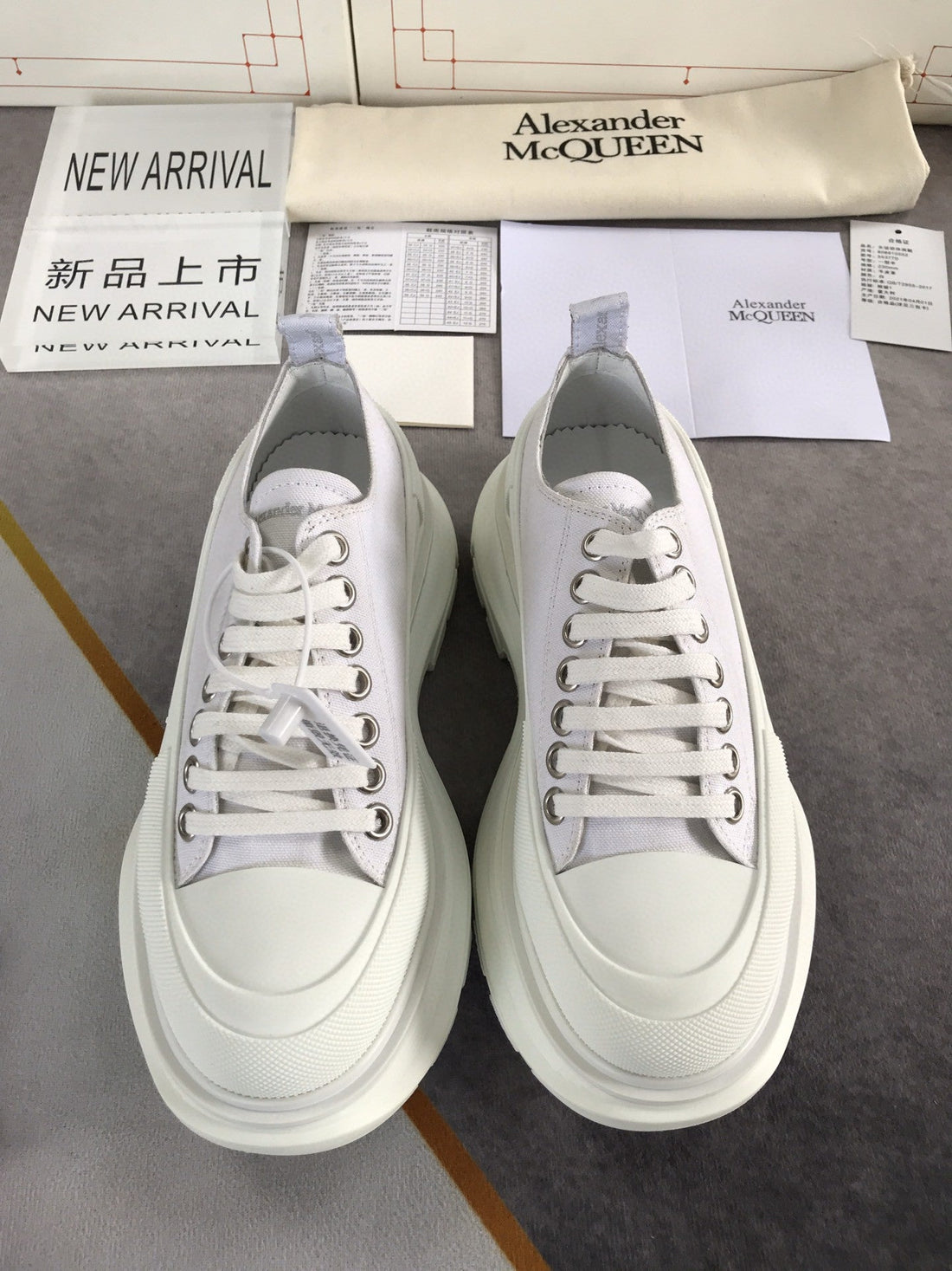 Alexander McQueTLM Tread Slick Lace Up Cotton White For MTLM 604257W4MV29000