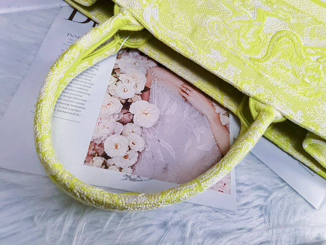 DI Large Book Tote Yellow, For Womtlm, Womtlm’s Handbags 16.5in/42cm CD