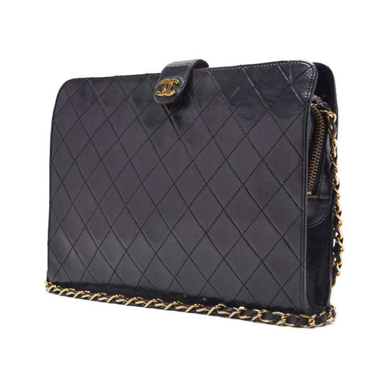 CHANEL ?CHANEL?Pushlock Square Chain Shoulder  Black  Shoulder Bag  ? Ship??Free Shipping?