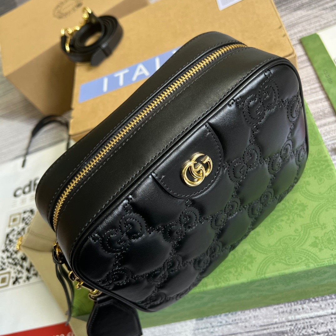 gg Matelasse Shoulder Bag Black For Womtlm, Womtlm&#8217;s Bags 8.5in/22cm gg 702234 UM8HG 1046