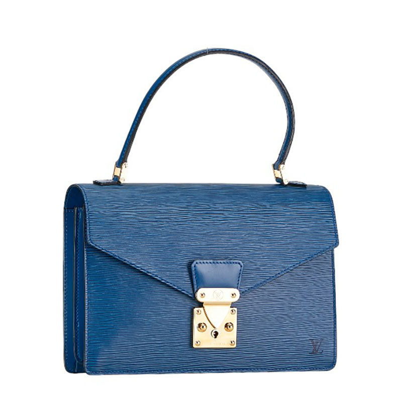Louis Vuitton Epi Concorde Handbag M52135 Tread Blue Leather Louis Vuitton