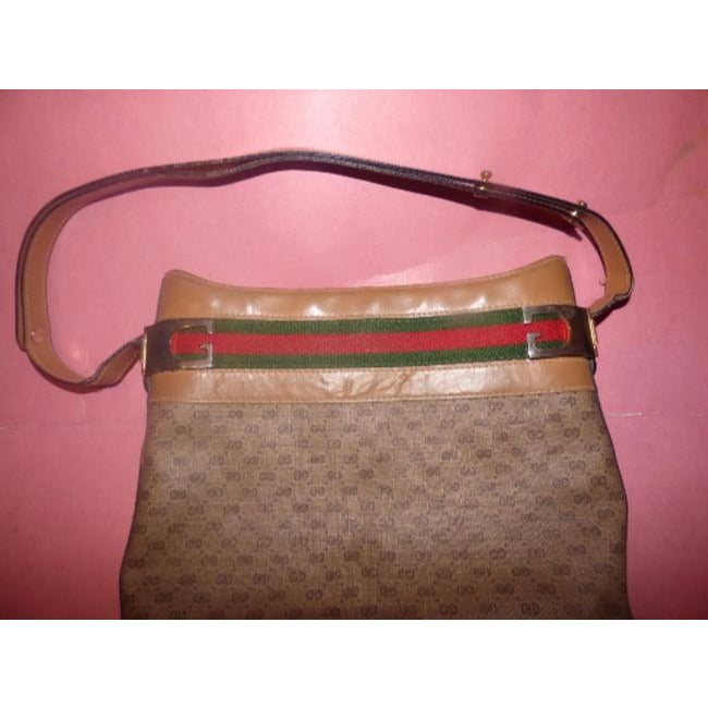 Gucci Tote Vintage Pursesdesigner Purses Brown Gg Canvas Shoulder Bag