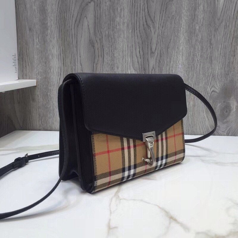 BB Small Vintage Check And Crossbody Bag Black For Womtlm, Bags 9in/24cm
