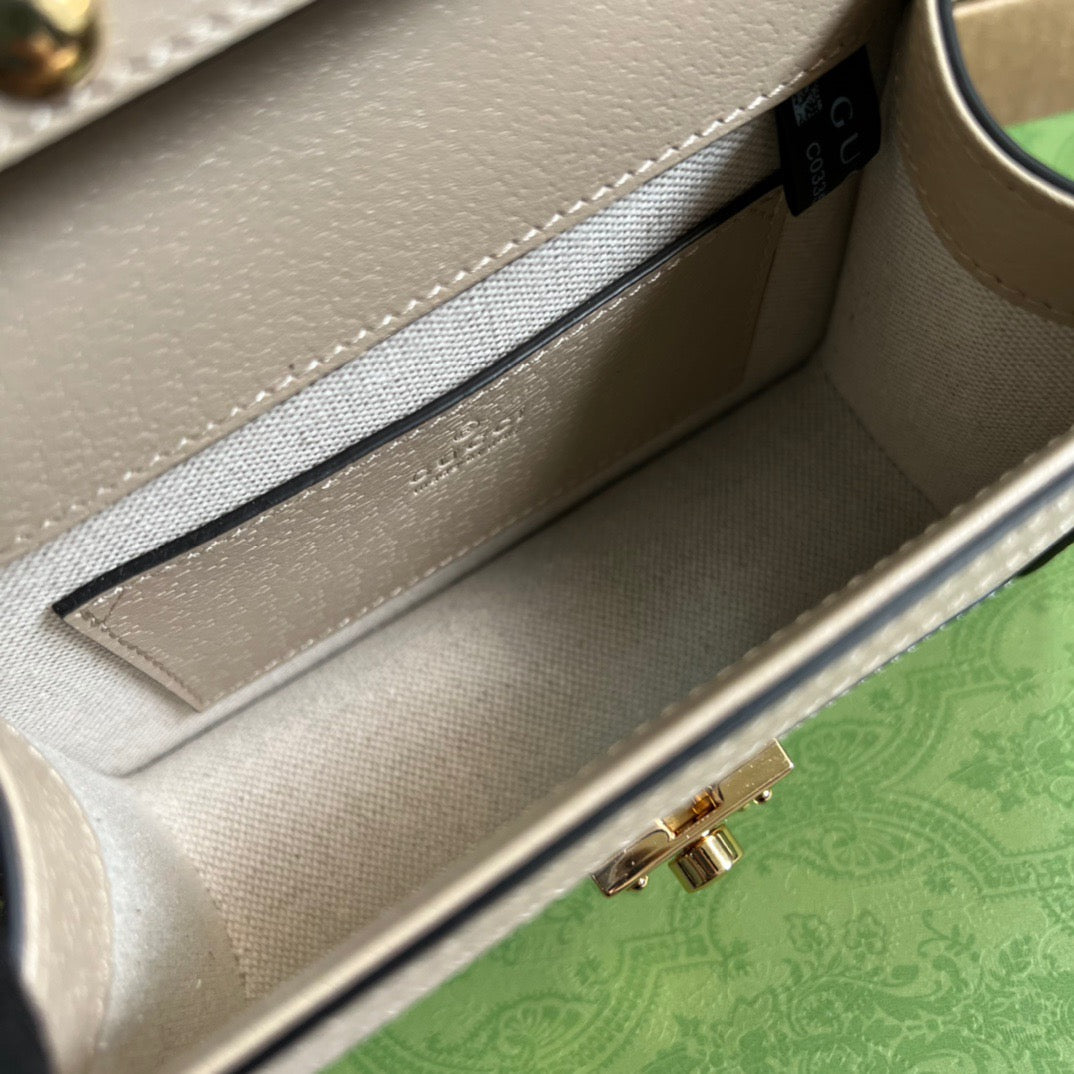 gg Ophidia gg Mini Shoulder Bag Beige For Womtlm, Womtlm&#8217;s Bags 6.9in/18cm gg 696180 UULAG 9682