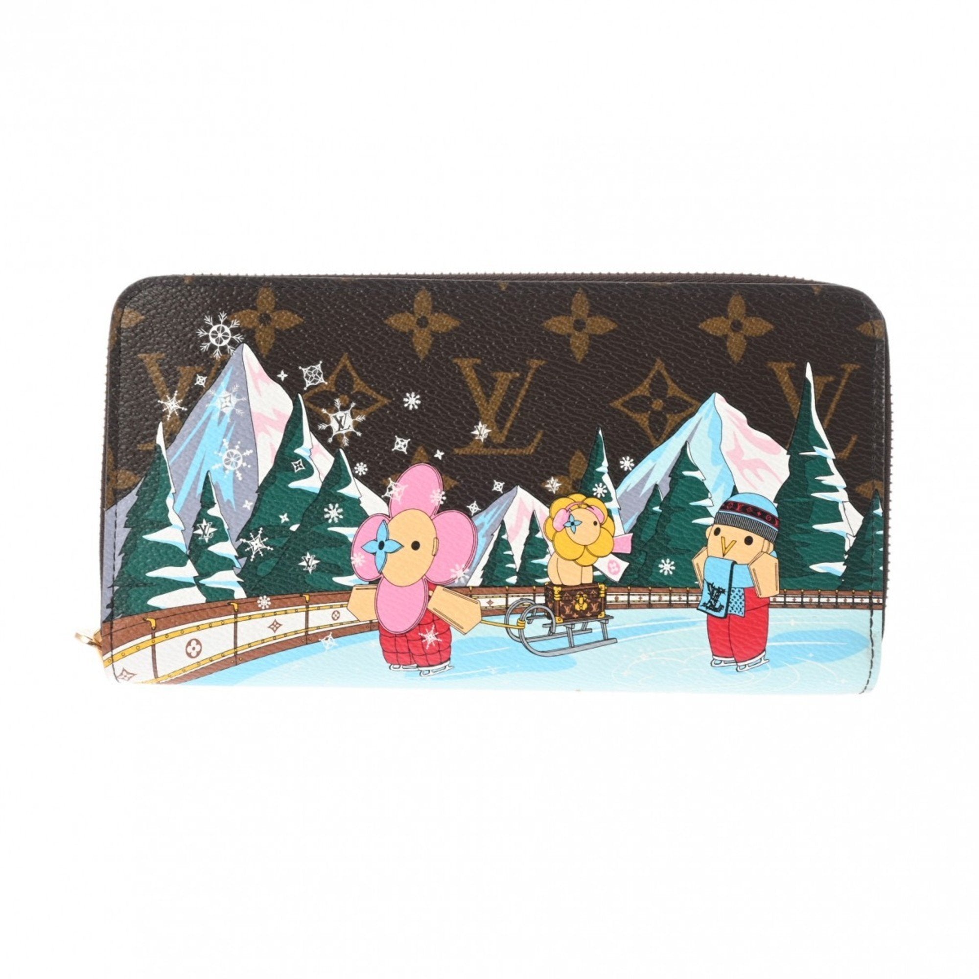 Louis Vuitton  pink Monogram Canvas Long Wallet (Bi-Fold)