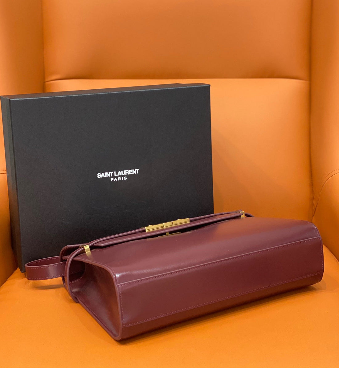 YSSL Manhattan Shoulder Bag Rouge Legion For Womtlm 11.4in/29cm YSL 5792710SX0W6475