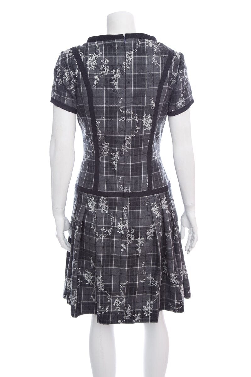 Peggy Jennings Grey Plaid Dress SZ S NWT