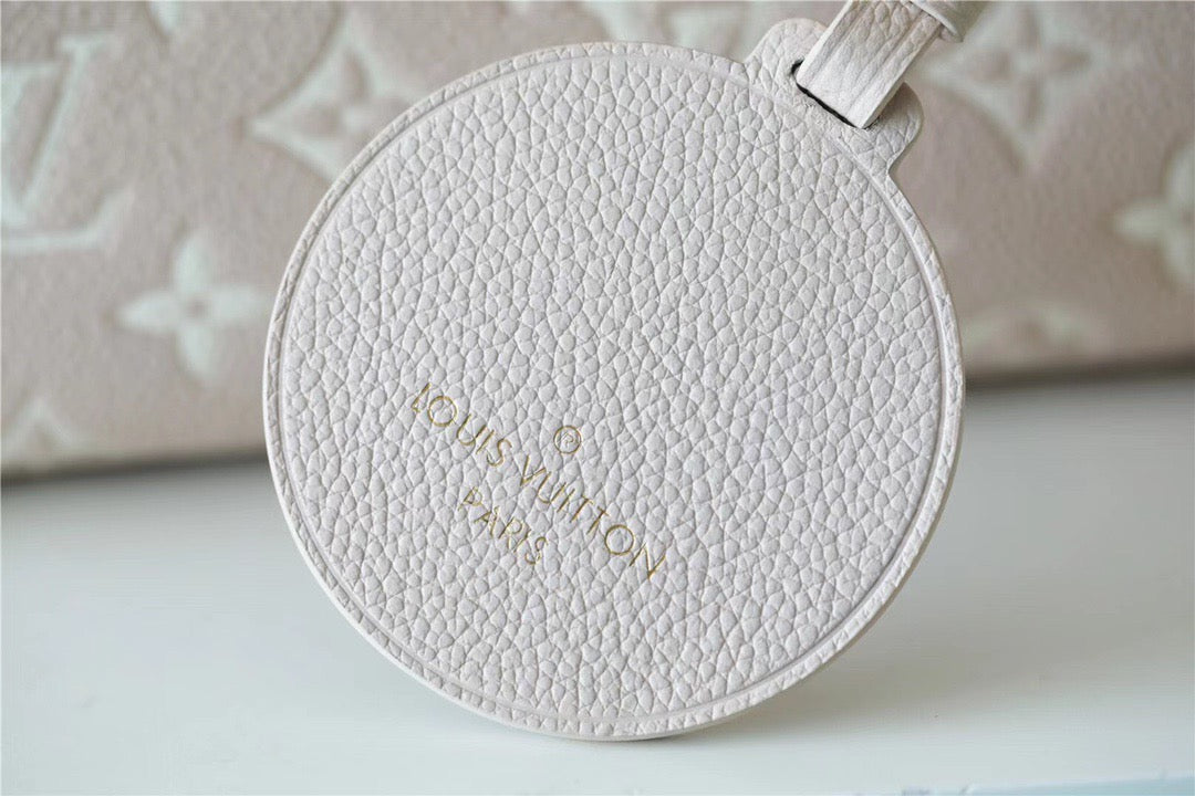 LV Onthego MM Monogram Empreinte Beige/ Pink/ Yellow For Womtlm,  Shoulder And Crossbody Bags 35cm/13.8in LV M46128