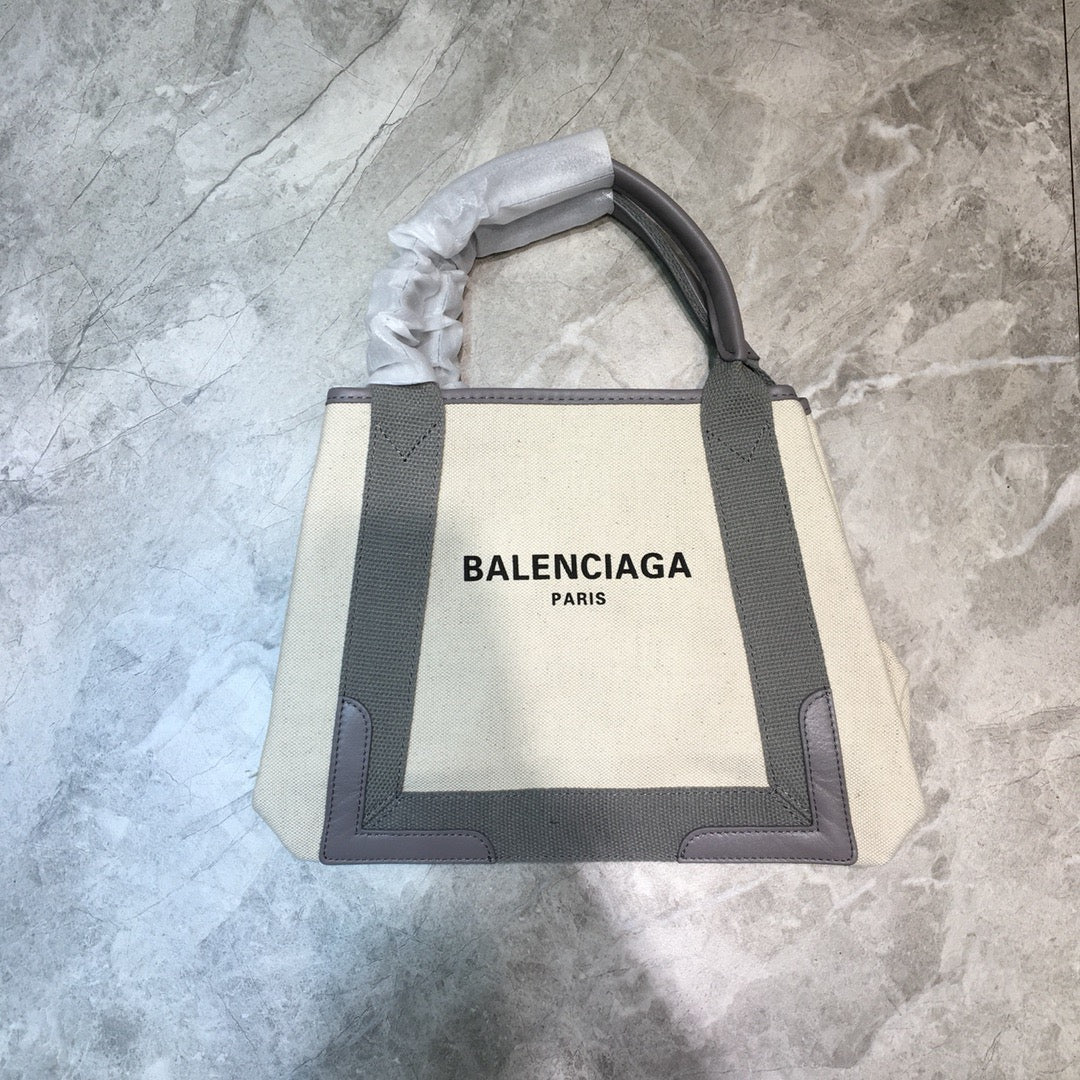 Baltlm Navy Small Cabas Tote Bag In Gray, For Womtlm,  Bags 18.5in/47cm