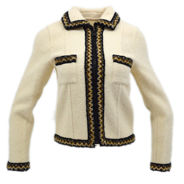 Chanel Sport Line Zip Up Jacket Ivory 96A #38