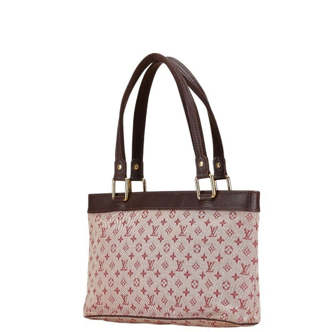 Louis Vuitton Cerise  Color Canvas Leather Handbag