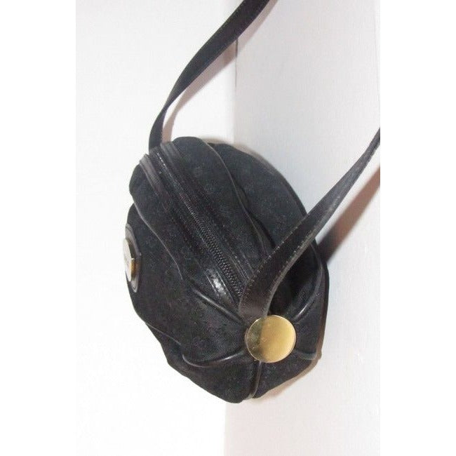 Gucci Micro Guccissima Football Shape Cross Bodyshoulder Purses Black Leather And Gg Leather Satchel