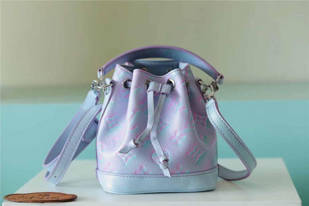 LV Nano Noe Monogram Empreinte Light Blue For Womtlm,  Shoulder And Crossbody Bags 6.3in/16cm LV M81463