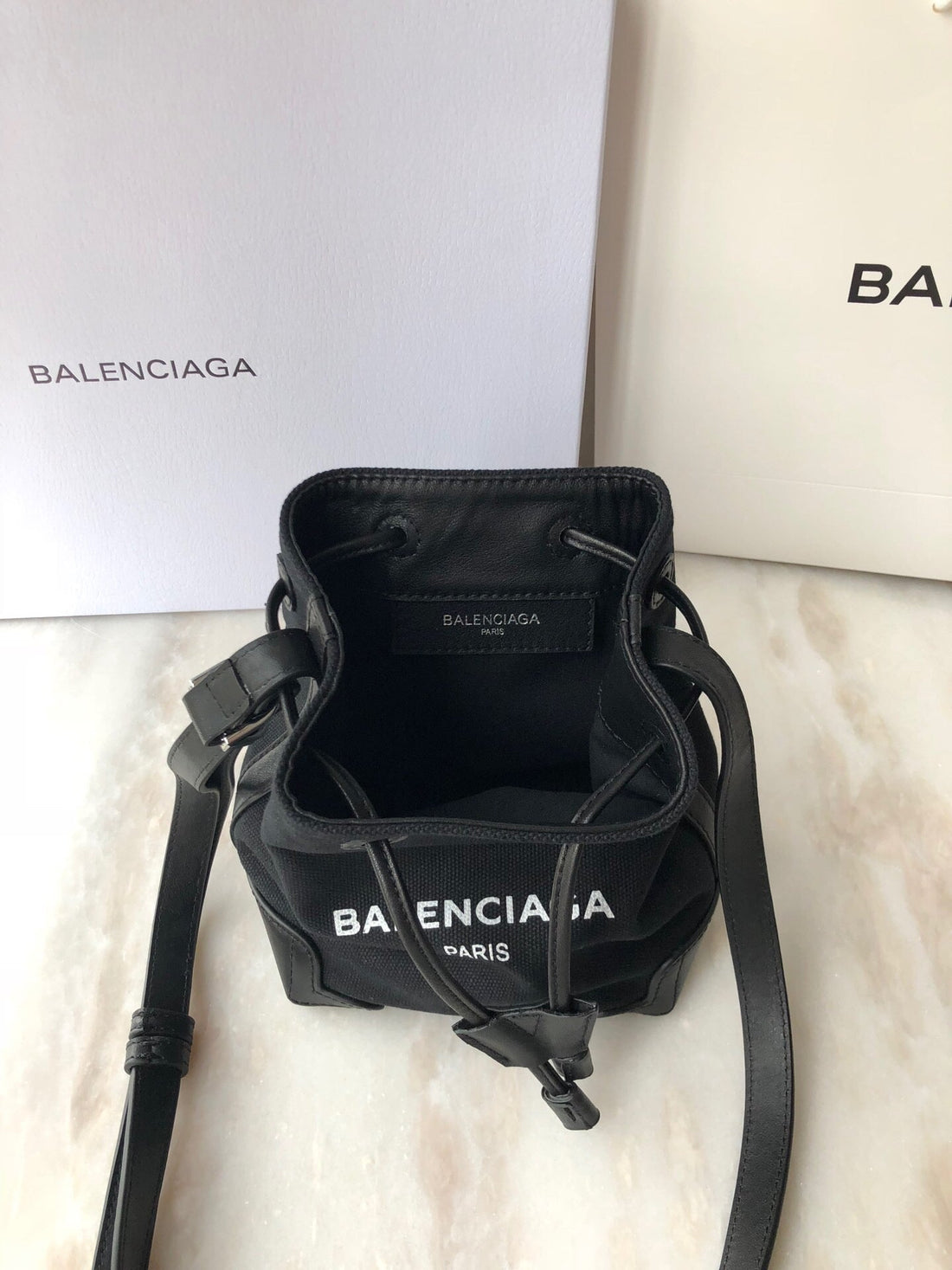 Baltlm Navy Cabas Lintlm Crossbody Bag In Black, For Womtlm,  Bags 9.8in/25cm