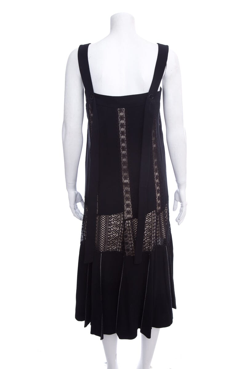Derek Lam Black Sleeveless Lace Detail Dress SZ 38 NWT
