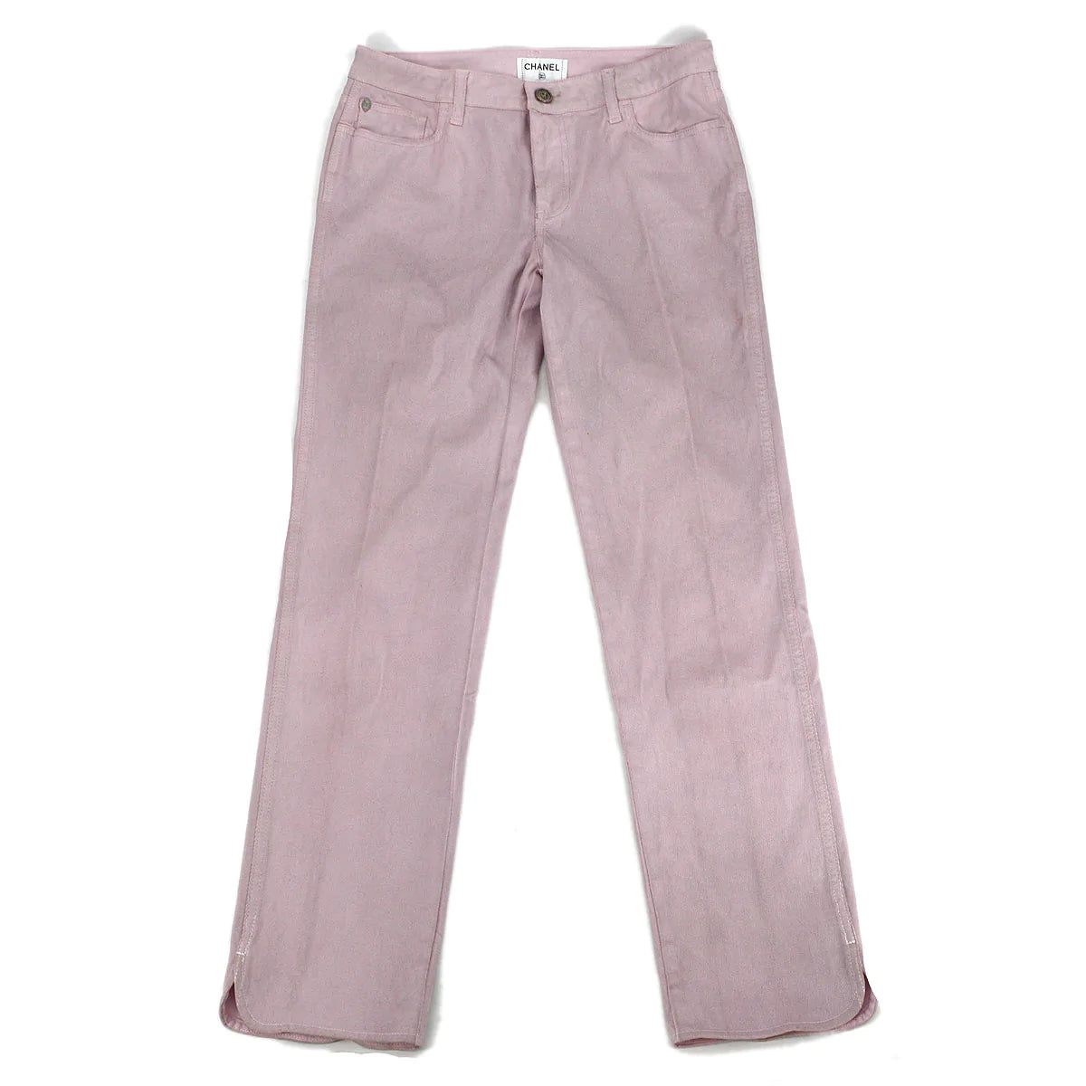 Chanel Spring 2009 #38 Long Denim Pants Pink