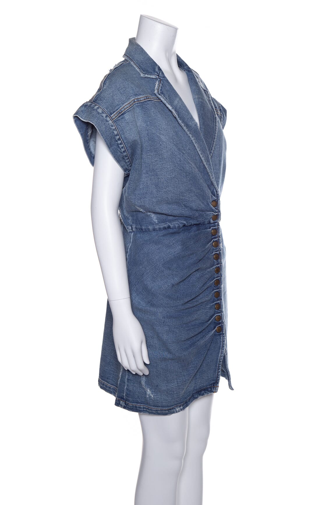 Retrofete Denim Gia Short Sleeve Dress SZ L NWT