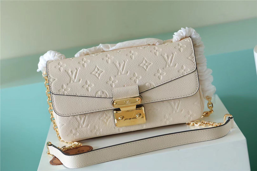 LV Marceau Monogram Empreinte Cream Beige For Womtlm,  Shoulder And Crossbody Bags 9.6in/29.5cm LV M46201