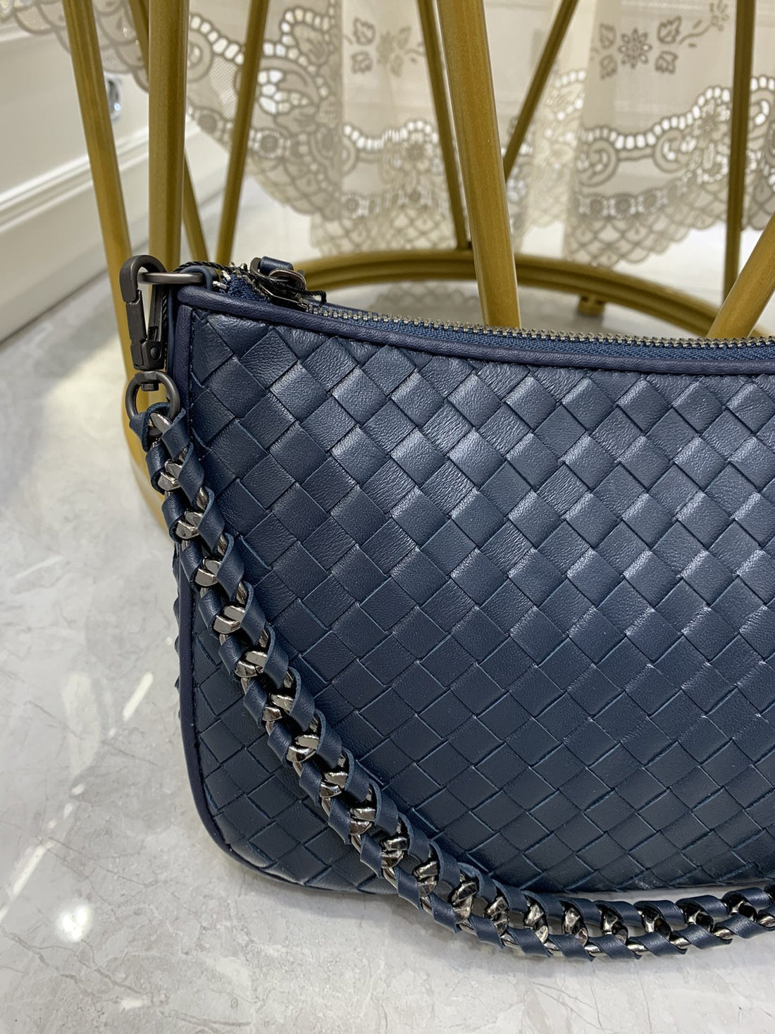 BV Crossbody Bag Blue, For Womtlm, Bags 9.4in/24cm