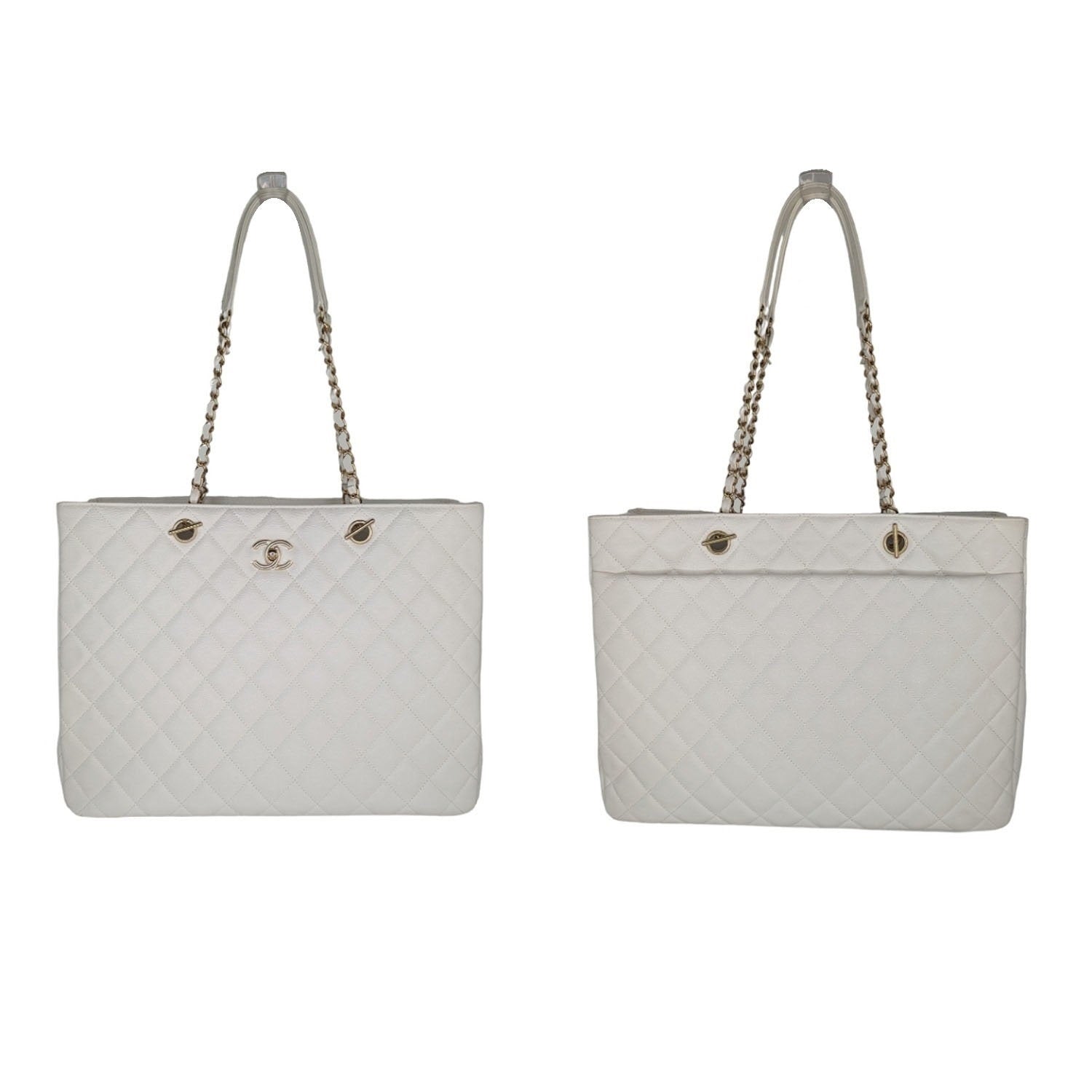 Chanel Bag White Caviar Classic Timeless Tote