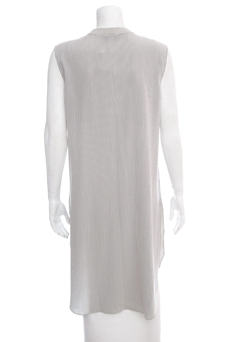 Brunello Cucinelli Blue & White Striped Button Down Tunic SZ M