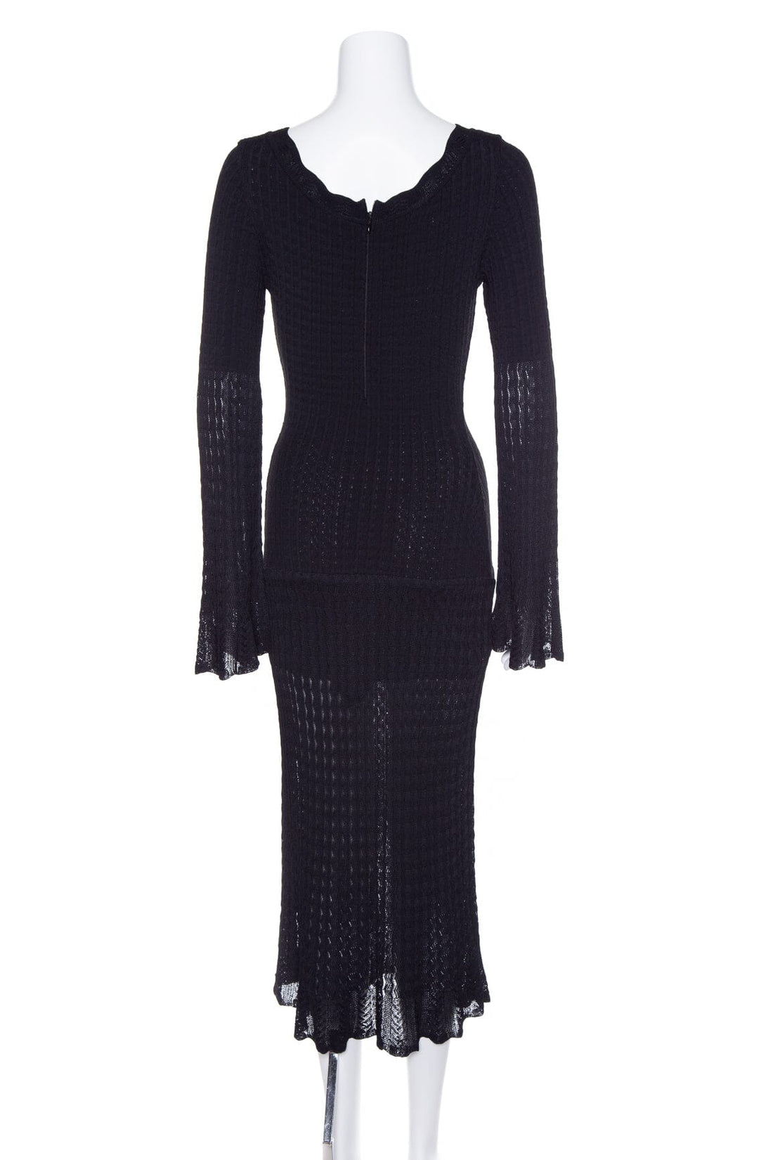 Alaia Black Knit Long Sleeve Dress SZ S