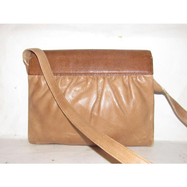 Gucci Vintage Pursesdesigner Purses Brown Python Skin And Camel Smooth Leather Shoulder Bag