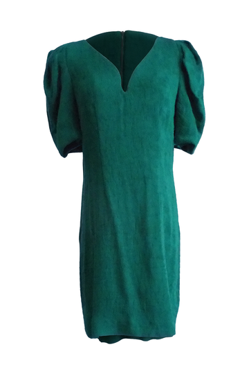 V-Neck Green Dress