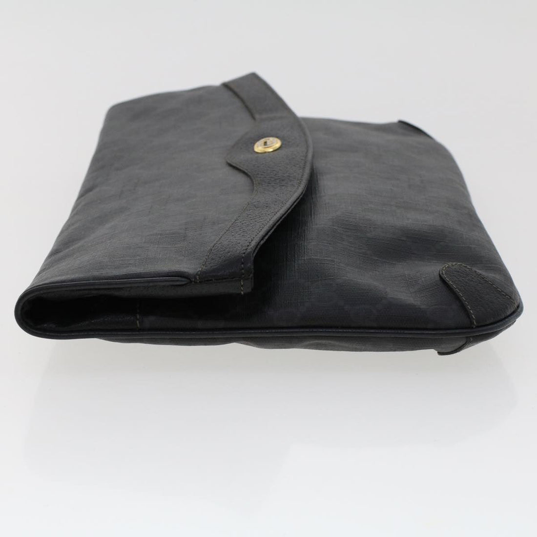 GUCCI GG Canvas Clutch Bag PVC Leather Black 156.02.075  ep1120