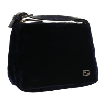 FENDI Hand Bag Velor Navy 2308 26580 089 Auth ep1889
