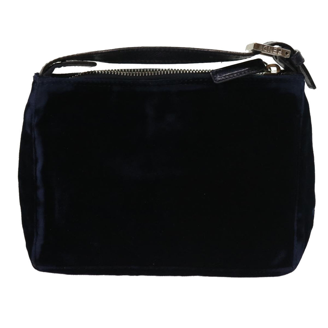 FENDI Hand Bag Velor Navy 2308 26580 089 Auth ep1889