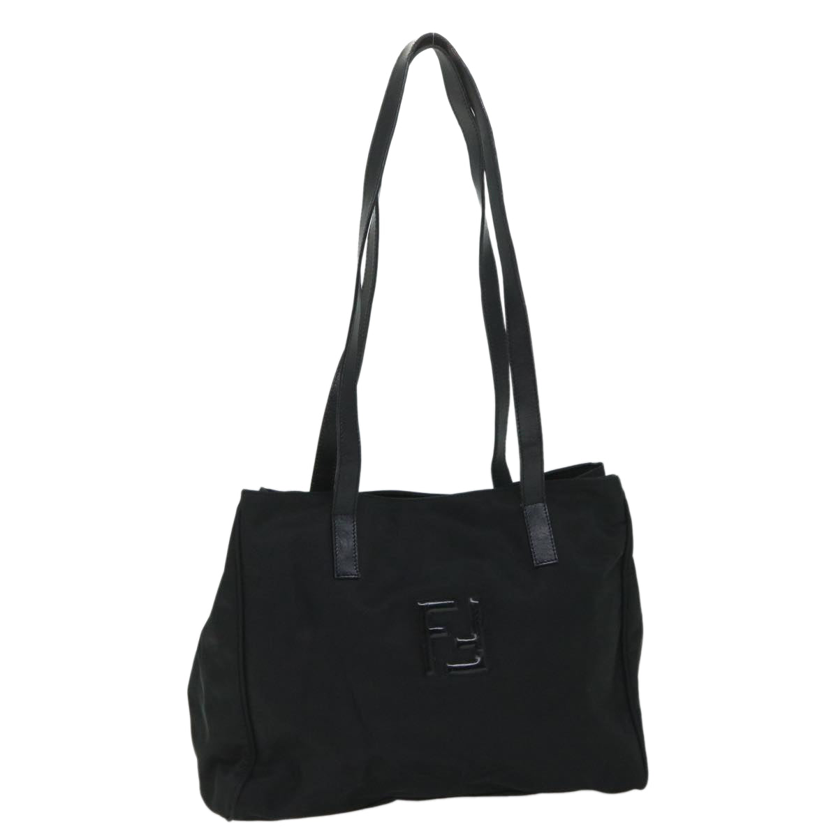 FENDI Tote Bag Nylon Black Auth ep1931