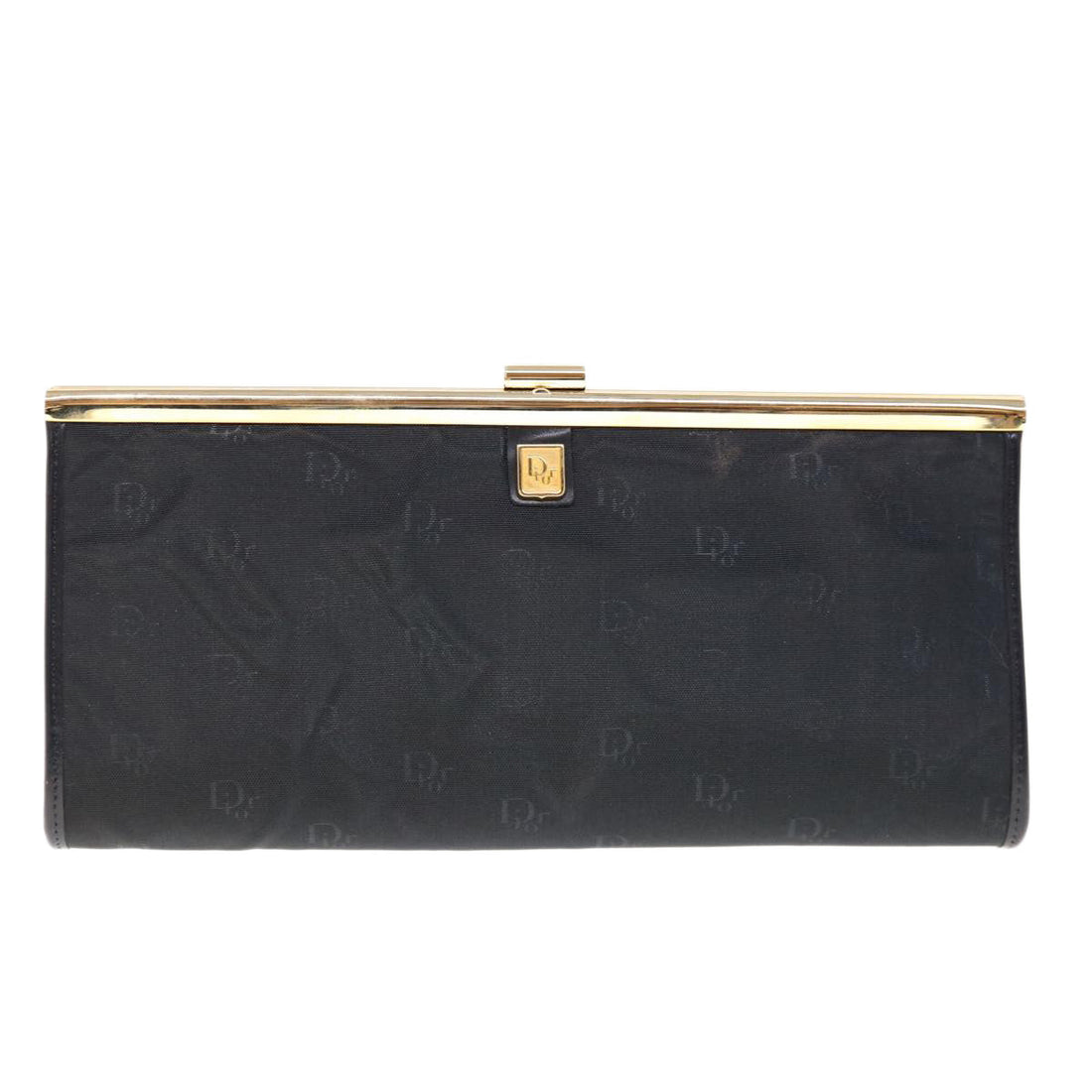 CHRISTIAN DIOR Clutch Bag Nylon Black Auth ep3005