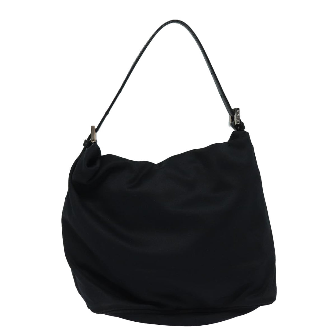 FENDI Hand Bag Nylon Black Auth ep4468