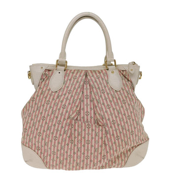 LOUIS VUITTON Mini Lin Croisette Marina PM Bag Pink White M95495 LV Auth ep4579