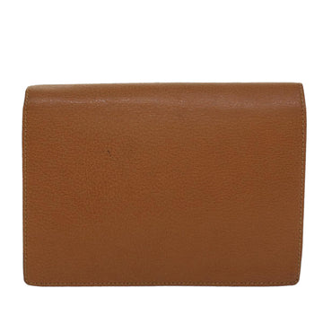 GUCCI Clutch Bag Leather Brown  ep904
