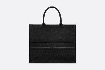 Dior Book Tote Black Dior Oblique Embossed Calfskin