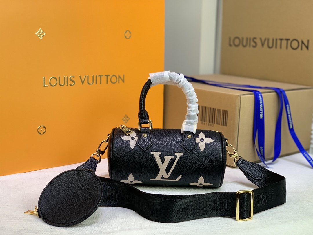 LV Papillon BB Monogram Empreinte Black/Beige For Womtlm,  Shoulder And Crossbody Bags 7.9in/20cm LV M45980