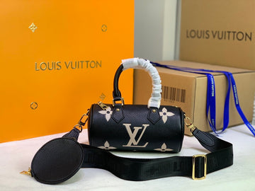 LV Papillon BB Monogram Empreinte Black/Beige For Womtlm,  Shoulder And Crossbody Bags 7.9in/20cm LV M45980