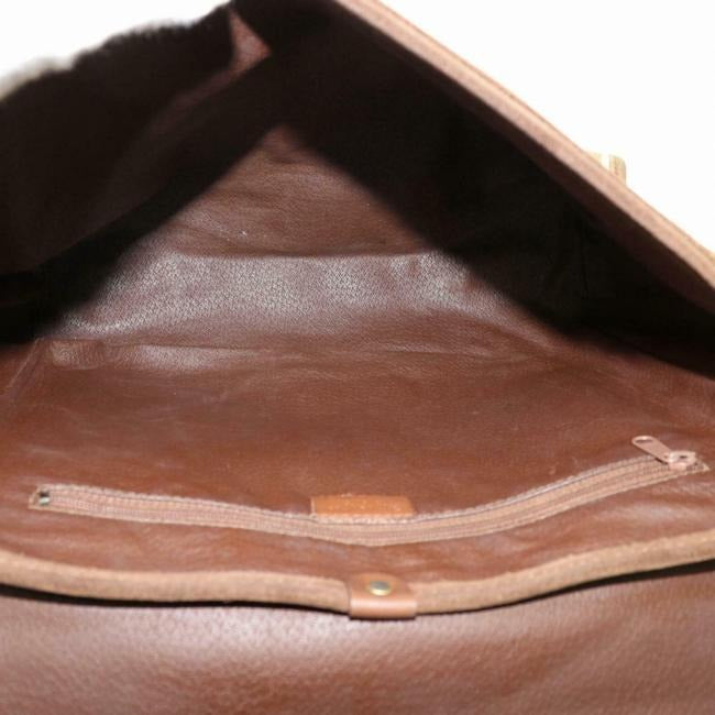 Burberry Early Two Way Style Bodyshoulder Purse Brown Suede And Haymarket Nova Check With Knights Pl