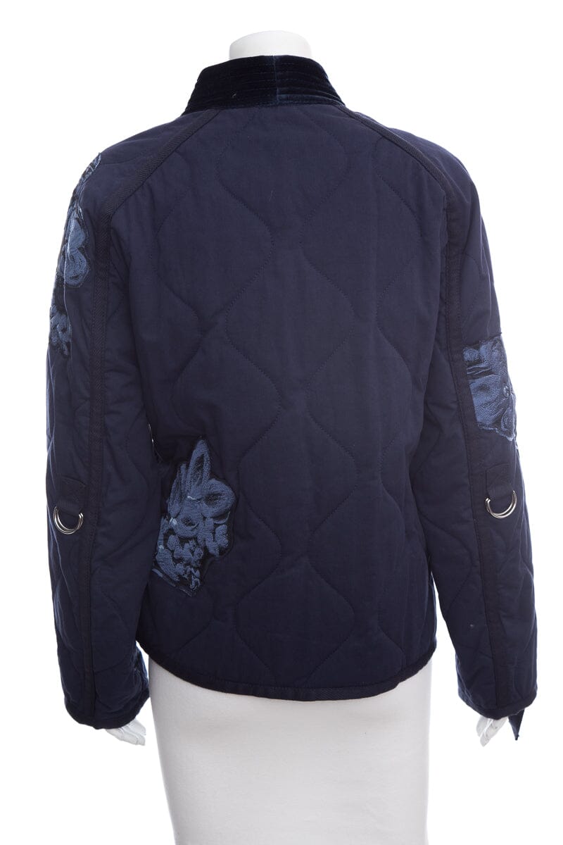 3.1 Phillip Lim Navy Velvet Kimono Embroidered Jacket SZ L